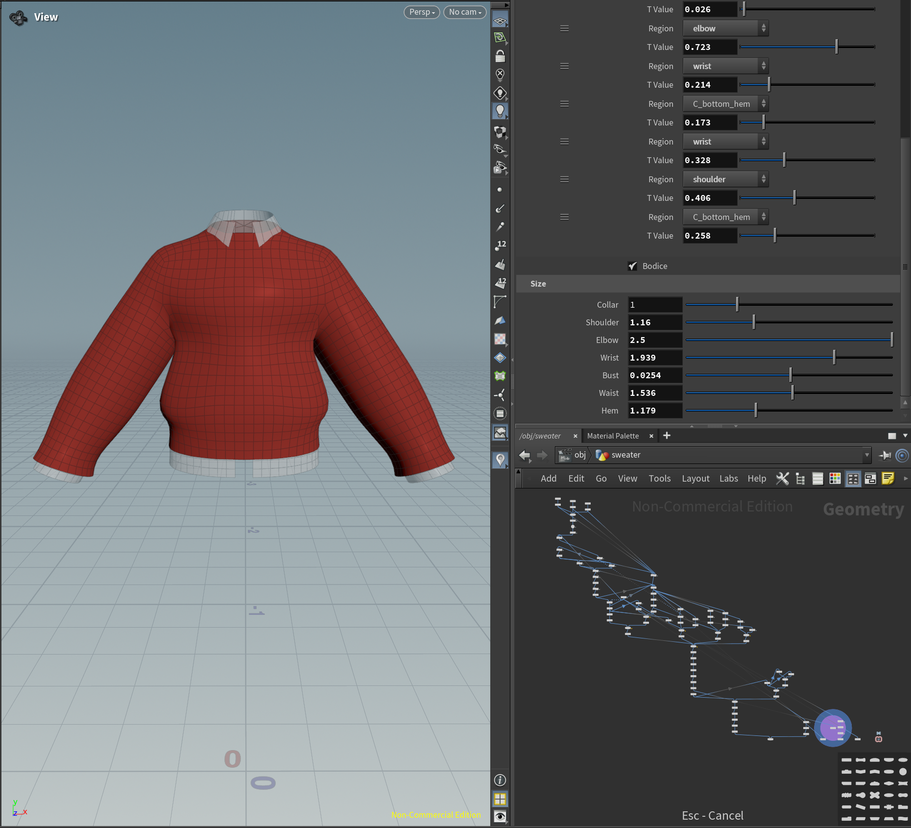 garment result in Houdini