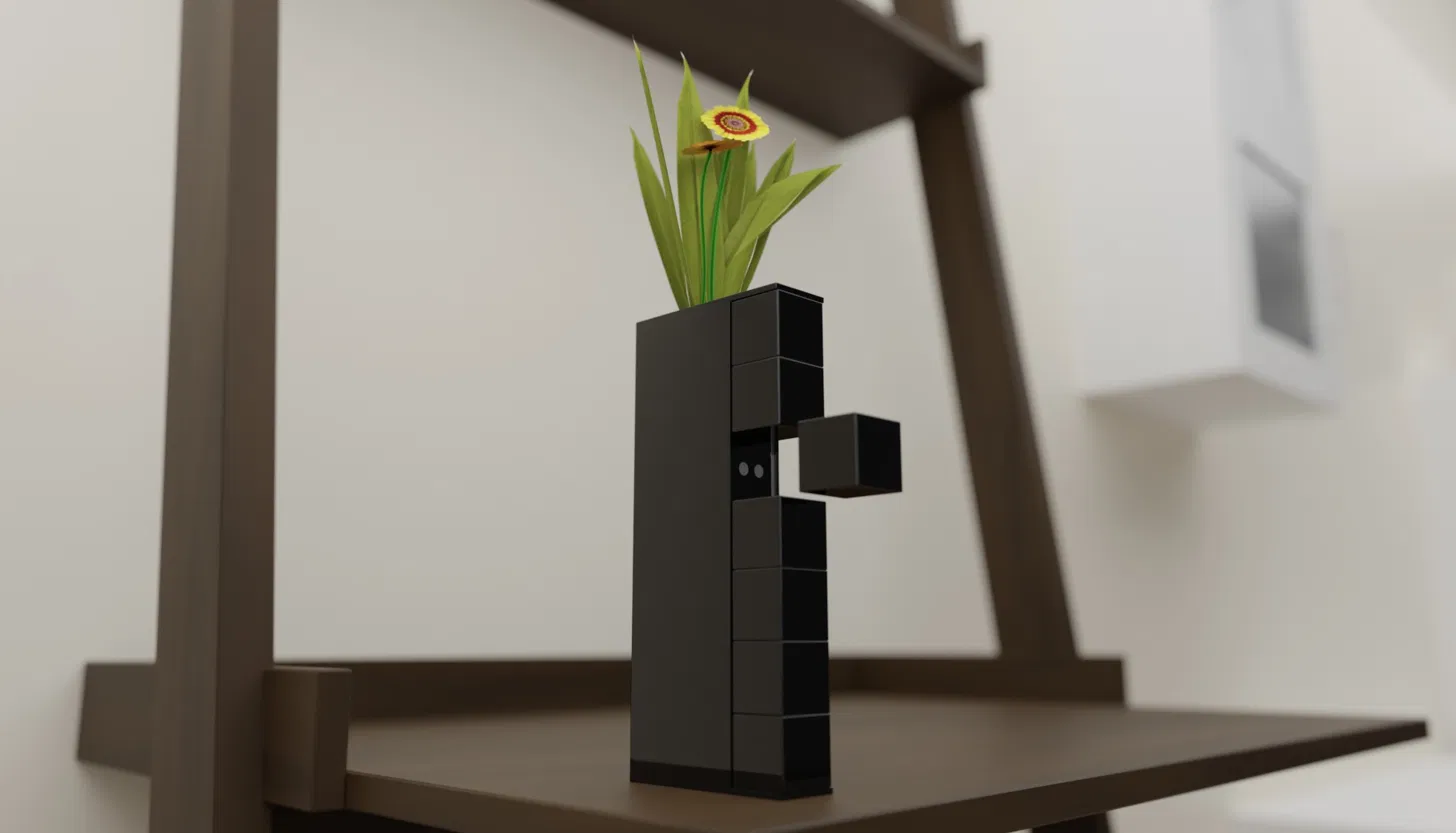 pill organizer black render