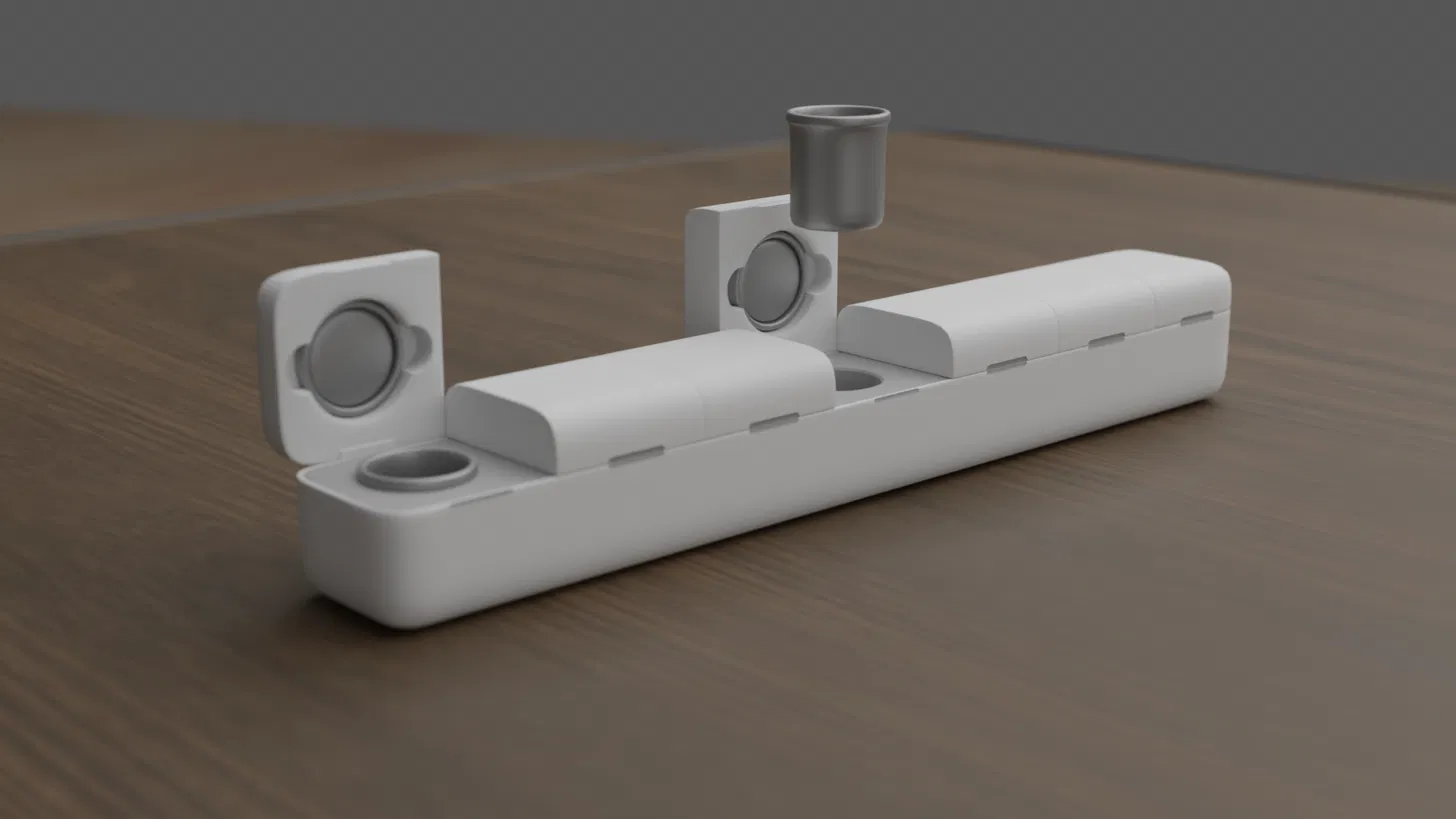 pill organizer white render